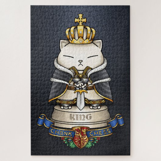 Royal Cat Schess King Piece Puzzle (Vertikal)