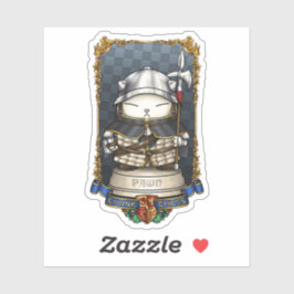 Royal Cat Schess Pawn Piece Aufkleber