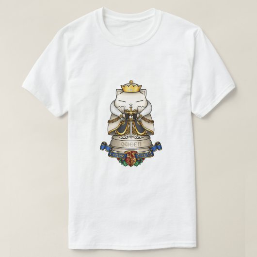 Royal Cat Schess Queen Piece T-Shirt (Design vorne)
