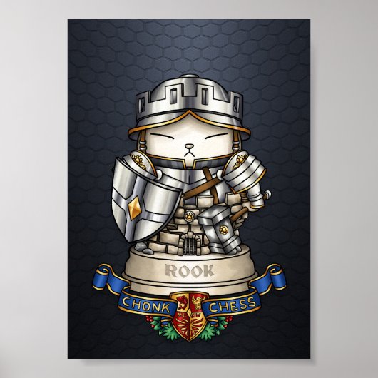 Royal Cat Schess Rook Piece Poster (Vorne)