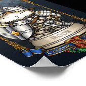 Royal Cat Schess Rook Piece Poster (Ecke)