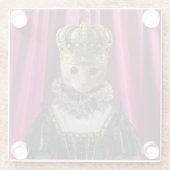 Royal Cat Square Glass Untersetzer (Rückseite)