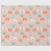 Royal Cats Pattern Geschenkpapier (Flach)