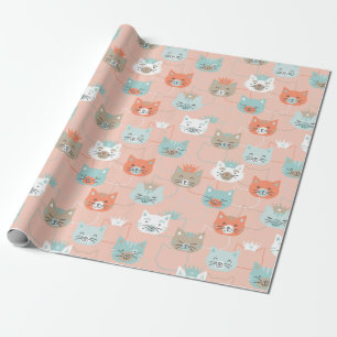 Royal Cats Pattern Geschenkpapier