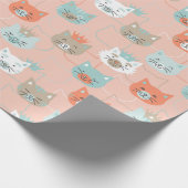 Royal Cats Pattern Geschenkpapier (Ecke)