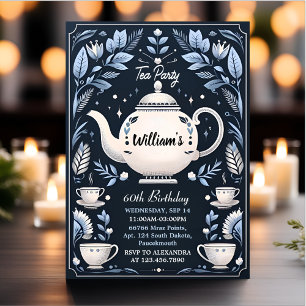 Royal Chic Adult Fairy Tea Party 60. Geburtstag Einladung