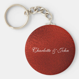 Royal Chic Red Save the Date Key Round-Geschenk Schlüsselanhänger