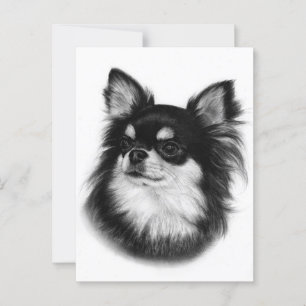 Royal Chihuahua Look - Handgemalt Postkarte