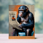 Royal Chimp Art Pop Art Schimpanse Realistisch Acrylschild (Neutral)