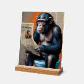 Royal Chimp Art Pop Art Schimpanse Realistisch Acrylschild (Winkel)