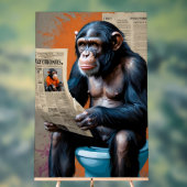 Royal Chimp Majestic Throne - Realistischer Pop Ar Acrylschild (Neutral)