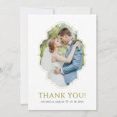 Royal Classic Gold Wedding Flat Dankeschön Card Dankeskarte (Vorderseite)