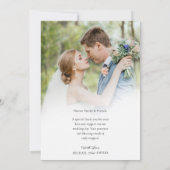 Royal Classic Gold Wedding Flat Dankeschön Card Dankeskarte (Rückseite)