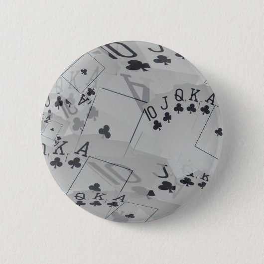 Royal Club Flush Poker Cards Muster Button (Vorderseite)