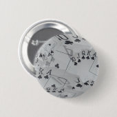 Royal Club Flush Poker Cards Muster Button (Vorne & Hinten)