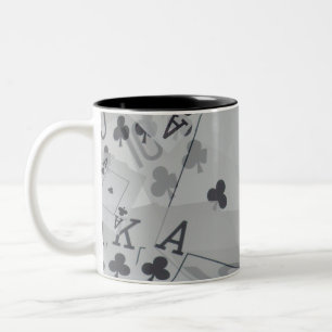 Royal Club Flush Poker Cards Muster Zweifarbige Tasse