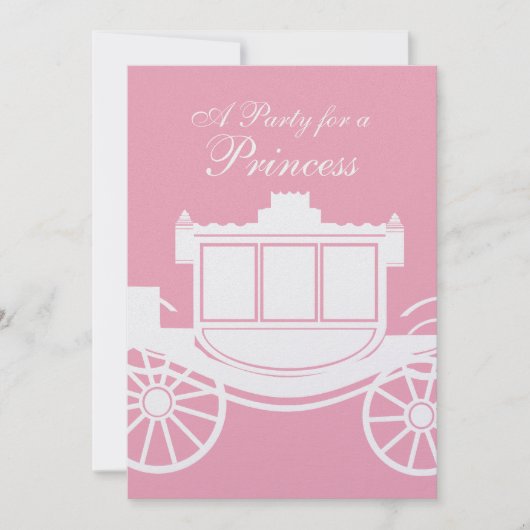 Royal Coach/Birthday Party Einladung (Vorderseite)