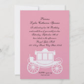 Royal Coach/Birthday Party Einladung (Rückseite)