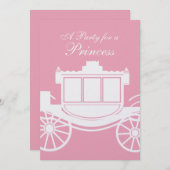 Royal Coach/Birthday Party Einladung (Vorne/Hinten)