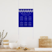 Royal Cobalt Lace Seekarte Poste Poster (Küche)