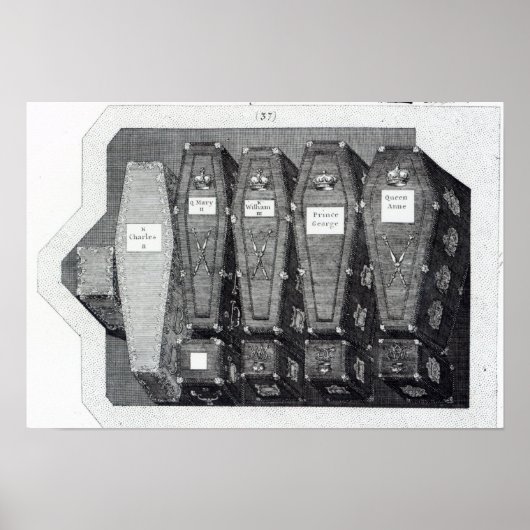 Royal Coffins in Westminster Abbey Poster (Vorne)