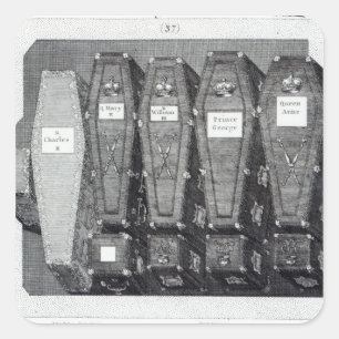 Royal Coffins in Westminster Abbey Quadratischer Aufkleber