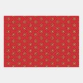 Royal Collection Dazzzing Red and Gold Geschenkpapier Set (Vorderseite)