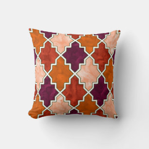Royal Colorful Tissue Quatrefoil marokkanischer Ar Kissen