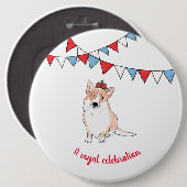 Royal Corgi Abzeichen Button (Vorne & Hinten)