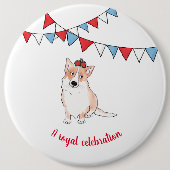 Royal Corgi Abzeichen Button (Vorderseite)