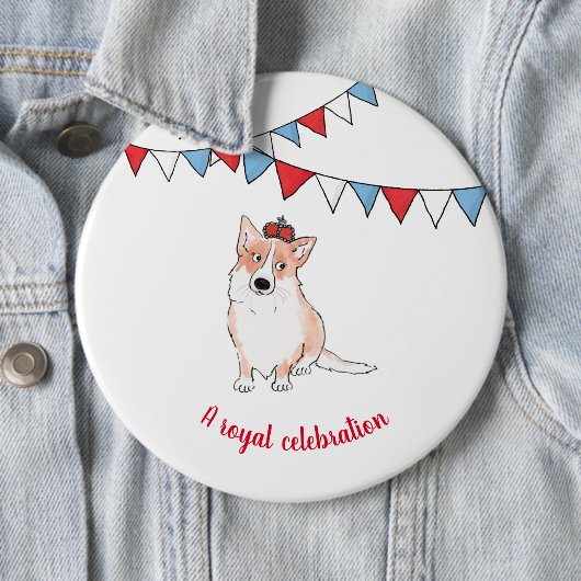 Royal Corgi Abzeichen Button (Beispiel)