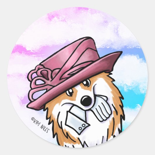 Royal Corgi Classic Round Sticker (Vorderseite)