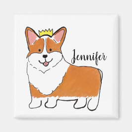 Royal Corgi Hund personalisiert Magnet