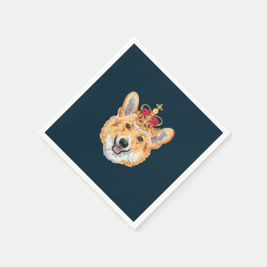 Royal Corgi Serviette (Ecke)