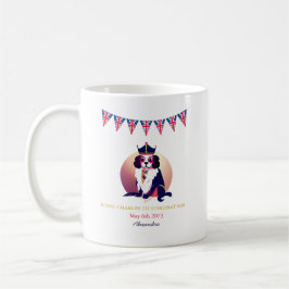 Royal Coronation King Charles Dog Fun Custom Text Kaffeetasse