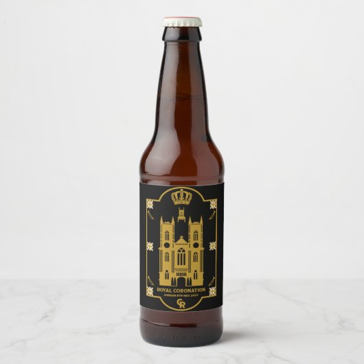 Royal Coronation Westminster Abbey Bierflaschenetikett (Vorderseite)