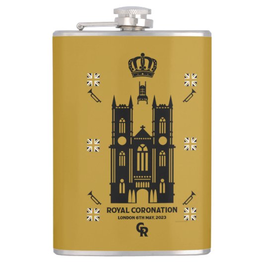Royal Coronation Westminster Abbey Flachmann (Vorderseite)