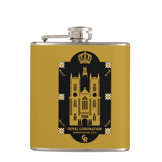Royal Coronation Westminster Abbey Flachmann (Vorderseite)