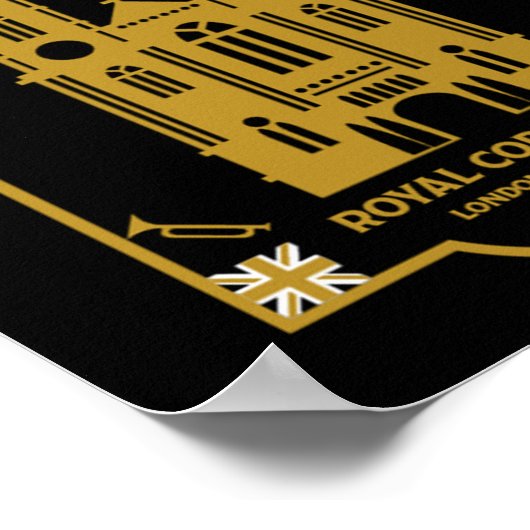 Royal Coronation Westminster Abbey Poster (Ecke)