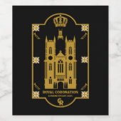Royal Coronation Westminster Abbey Weinetikett (Einzelnes Label)