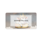 Royal Cow Dreaming on Cheese Throne                Adressaufkleber (Vorne)