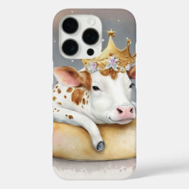Royal Cow Dreaming on Cheese Throne                iPhone 16 Pro Hülle