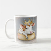 Royal Cow Dreaming on Cheese Throne Kaffeetasse (Links)