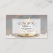 Royal Cow Dreaming on Cheese Throne Visitenkarte (Rückseite)