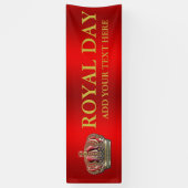 Royal Cross Crown - Gold Blue Red Banner (Vertikal)