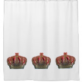 Royal Cross Crown - Gold Blue Red Duschvorhang (Vorderseite)