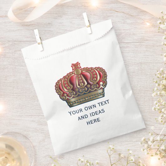 Royal Cross Crown - Gold Blue Red Geschenktütchen (Ausgeschnitten)