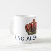 Royal Cross Crown - Gold Blue Red Kaffeetasse (Vorderseite Links)