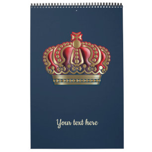 Royal Cross Crown - Gold Blue Red Kalender