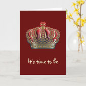 Royal Cross Crown - Gold Blue Red Karte (Gelbe Blume)